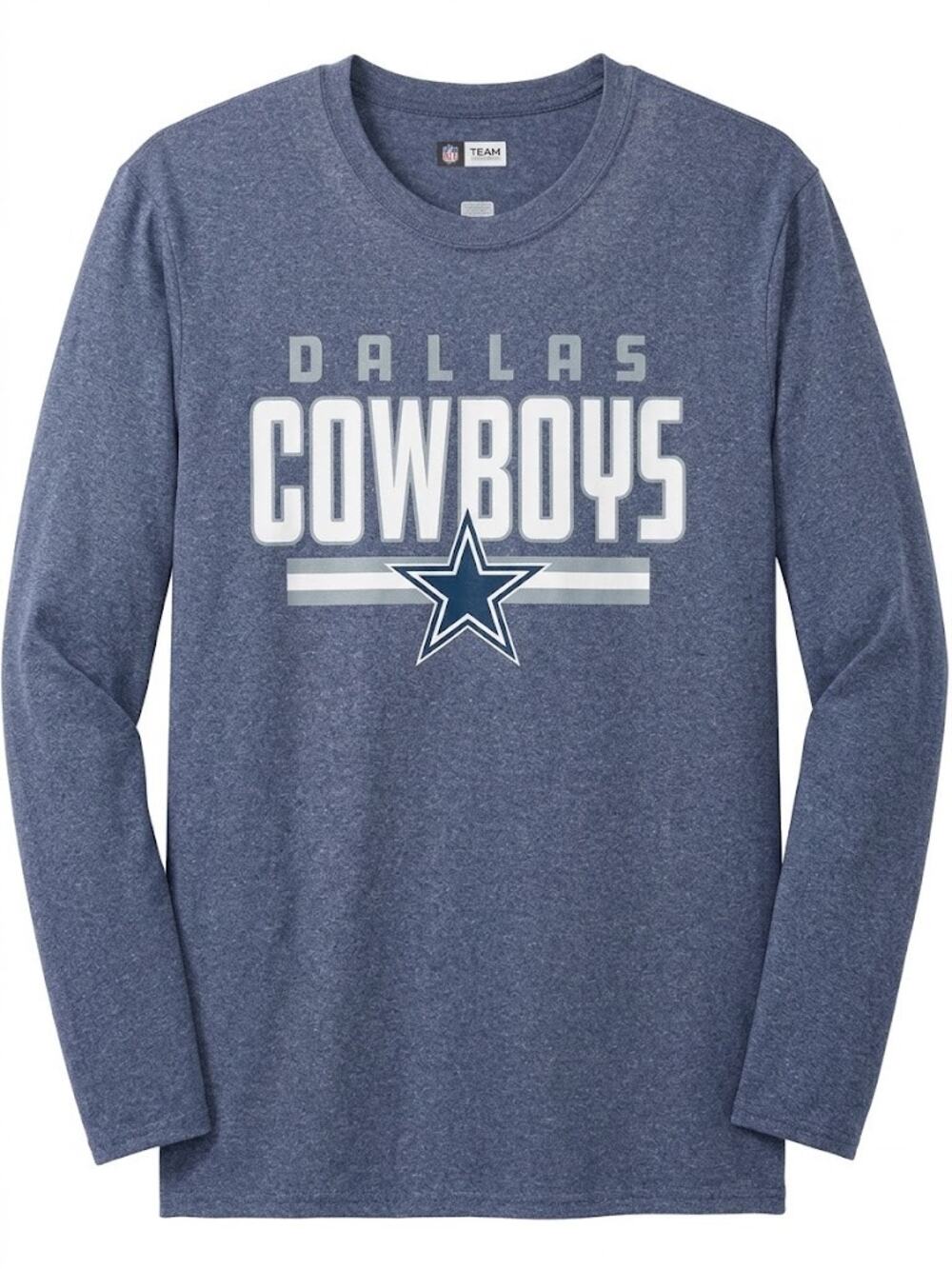 NFL Team Apparel men's t-shirt in a heathered navy blue fabric